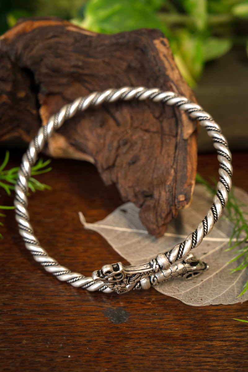 Viking bovenarmband Haithabu, verzilverd brons