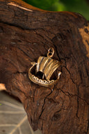 Viking ship made of bronze, brass