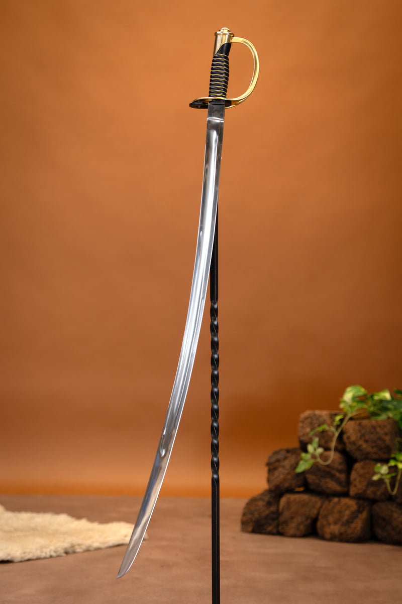 1840 US Army cavalerie sabel met schede, semi-scherp