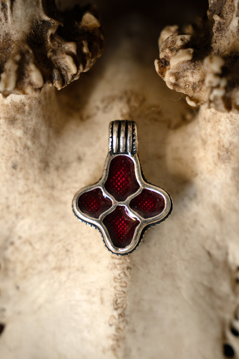 Pendente cloisonné Uppsala, bronzo argentato 