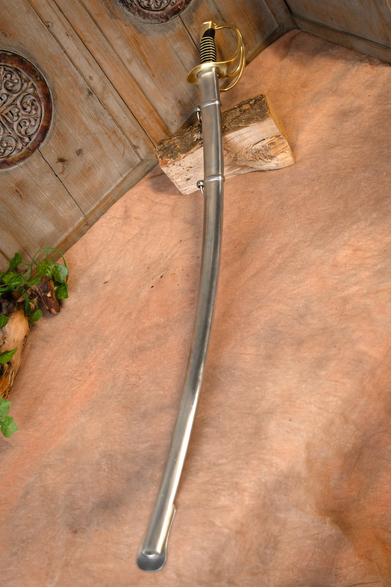 1840 US Army cavalerie sabel met schede, semi-scherp