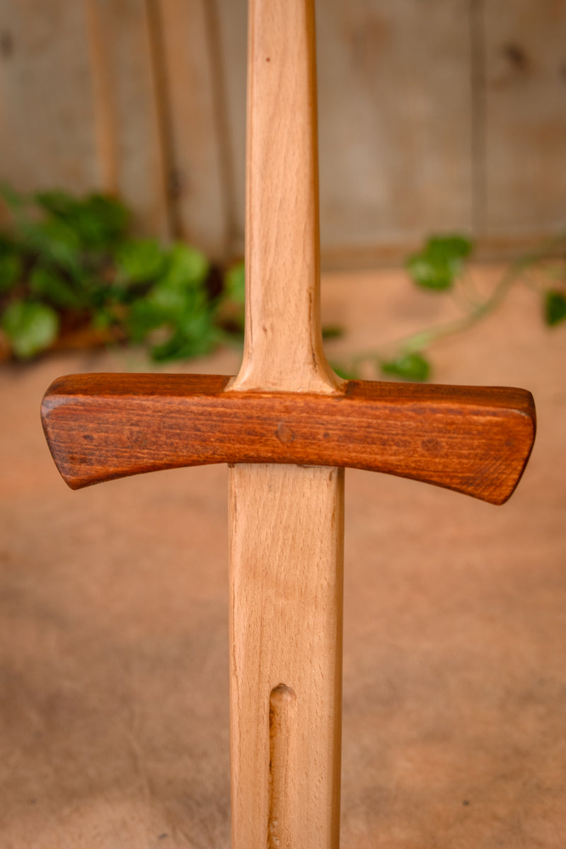 Houten trainingszwaard, tweehandig