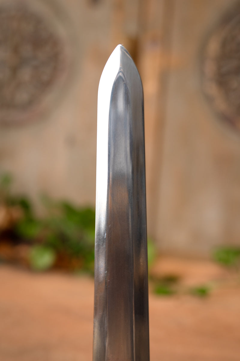 Gedecoreerd Tempelierszwaard, semi-scherp