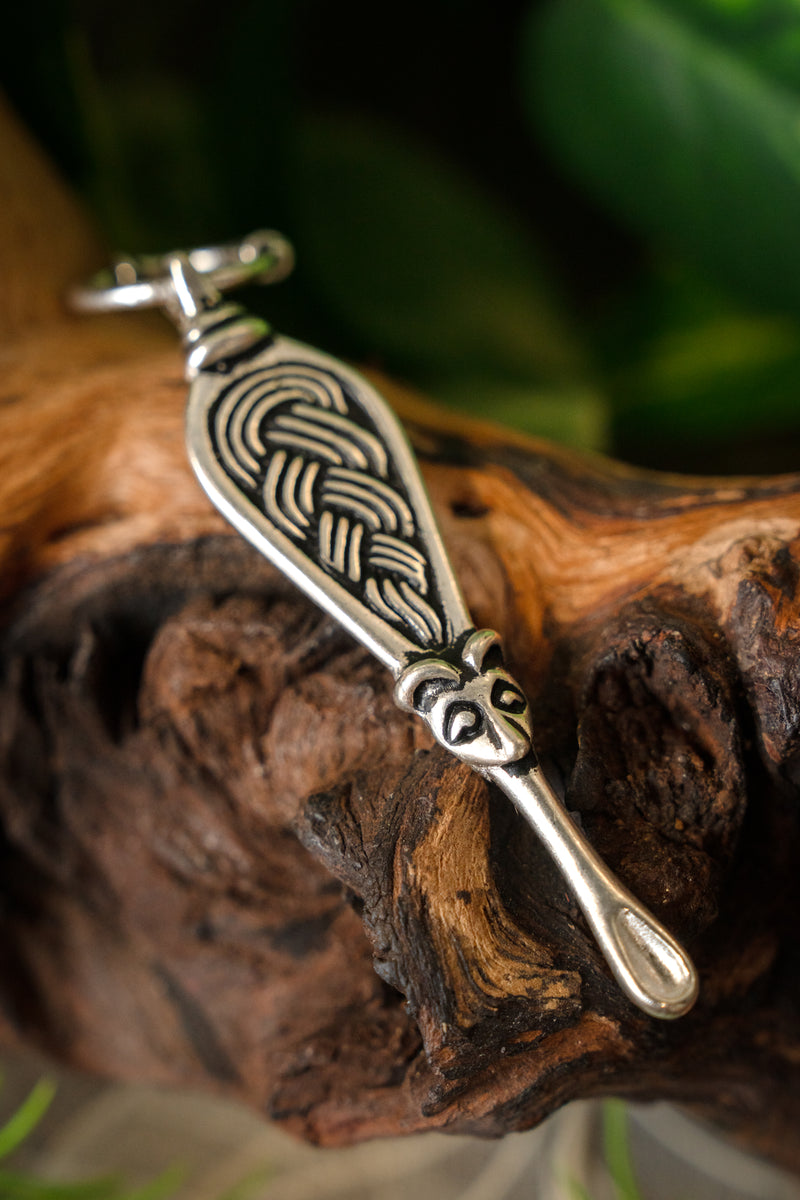 Viking oorlepel Adelsö, verzilverd brons