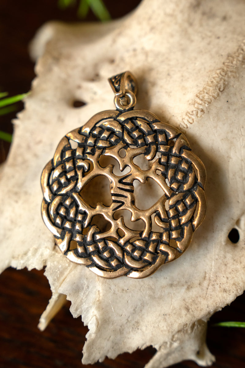 Amulet Celtic tree of life, bronze