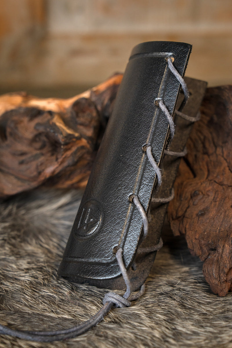 Funda de hacha de cuero, negro 