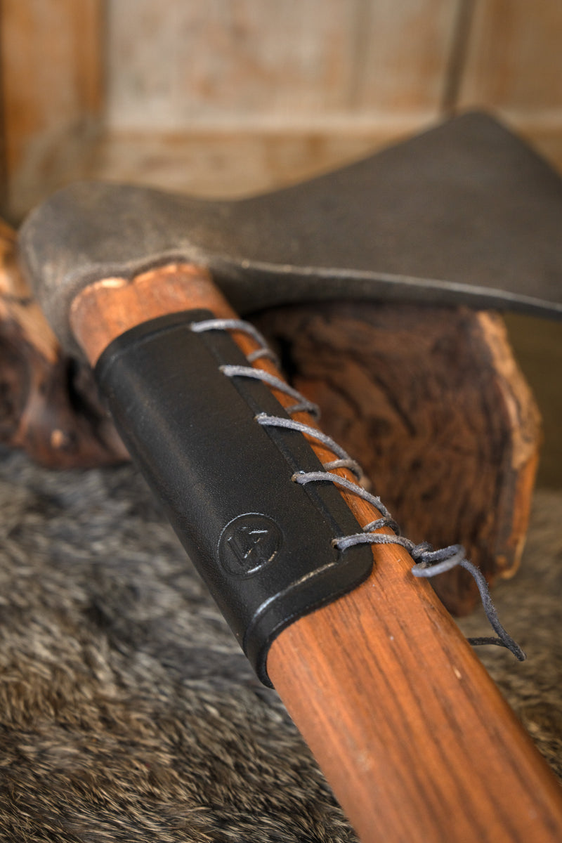 Funda de hacha de cuero, negro 