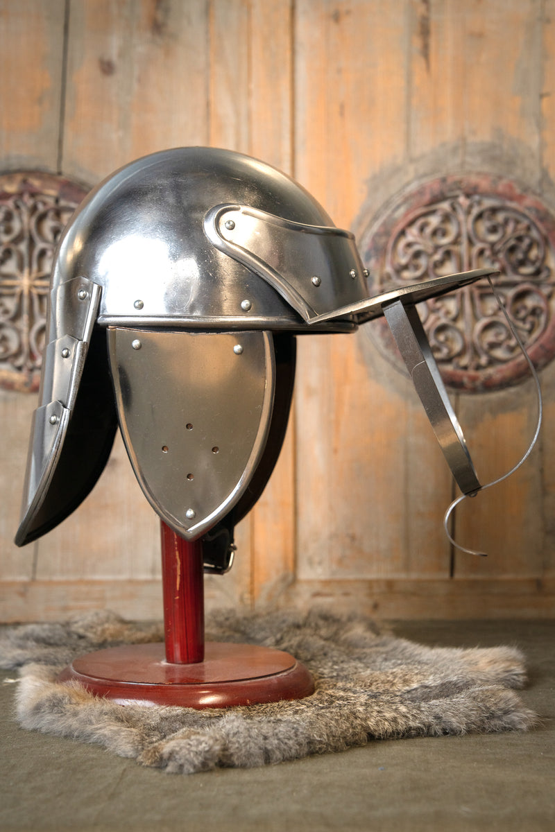 Casque à queue de homard du XVIIe siècle, 1-1,2 mm 