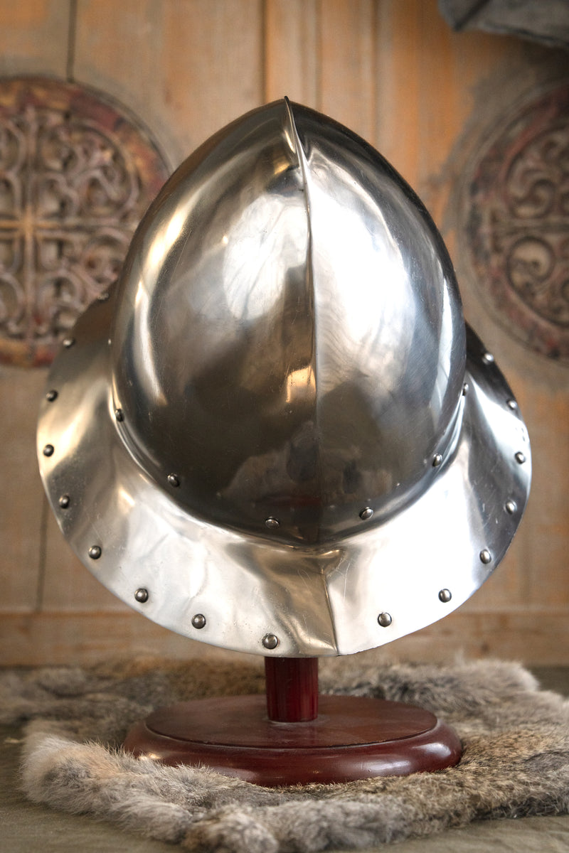 15e eeuwse Bourgondische ketelhoed, 2 mm (battle-ready)