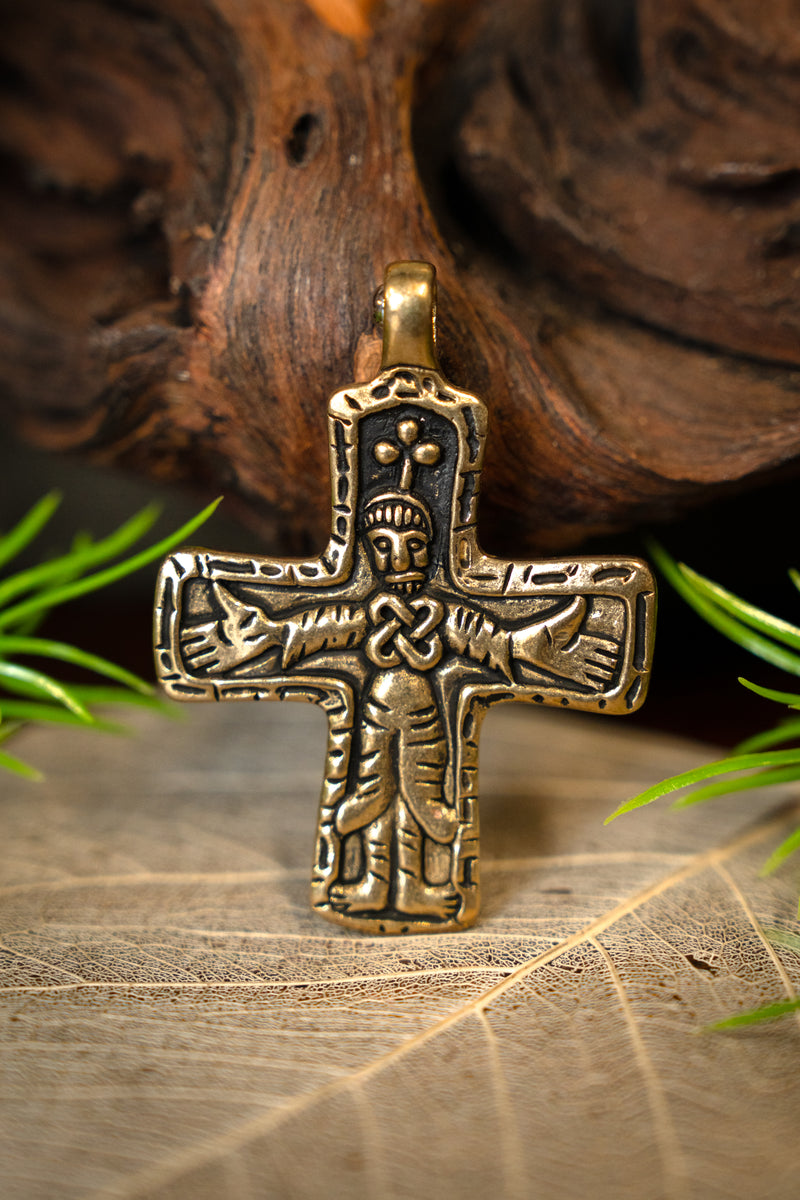 Gotland Viking gioiello a croce, bronzo 