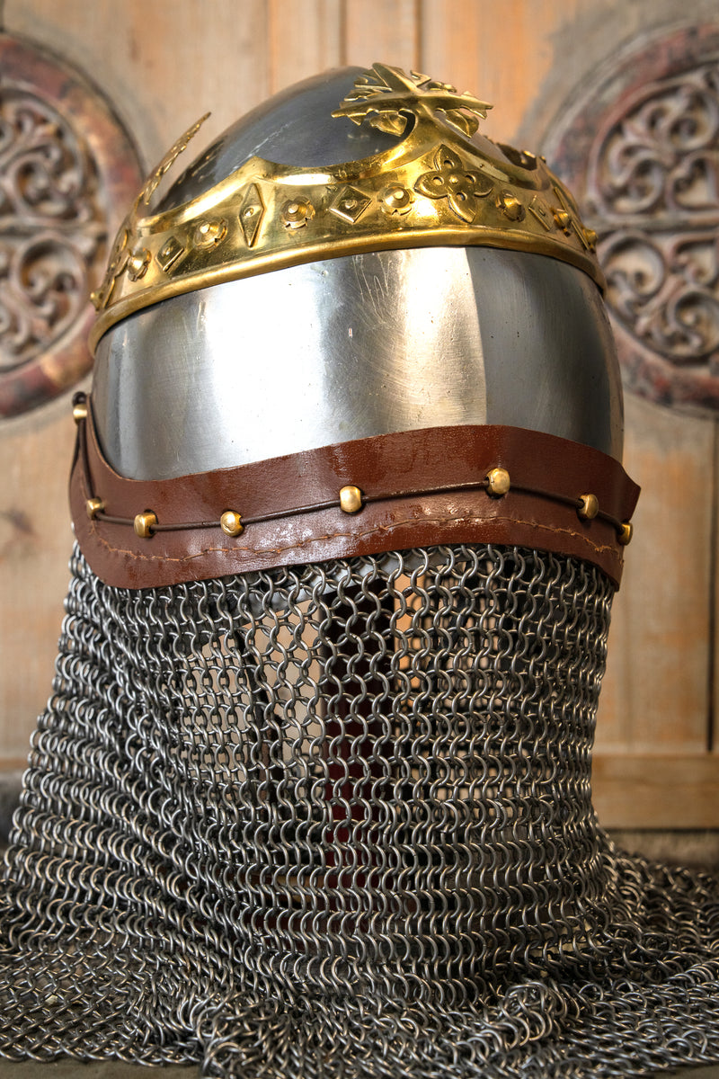 Bascinet hjelm Robert the Bruce, 1,6 mm 