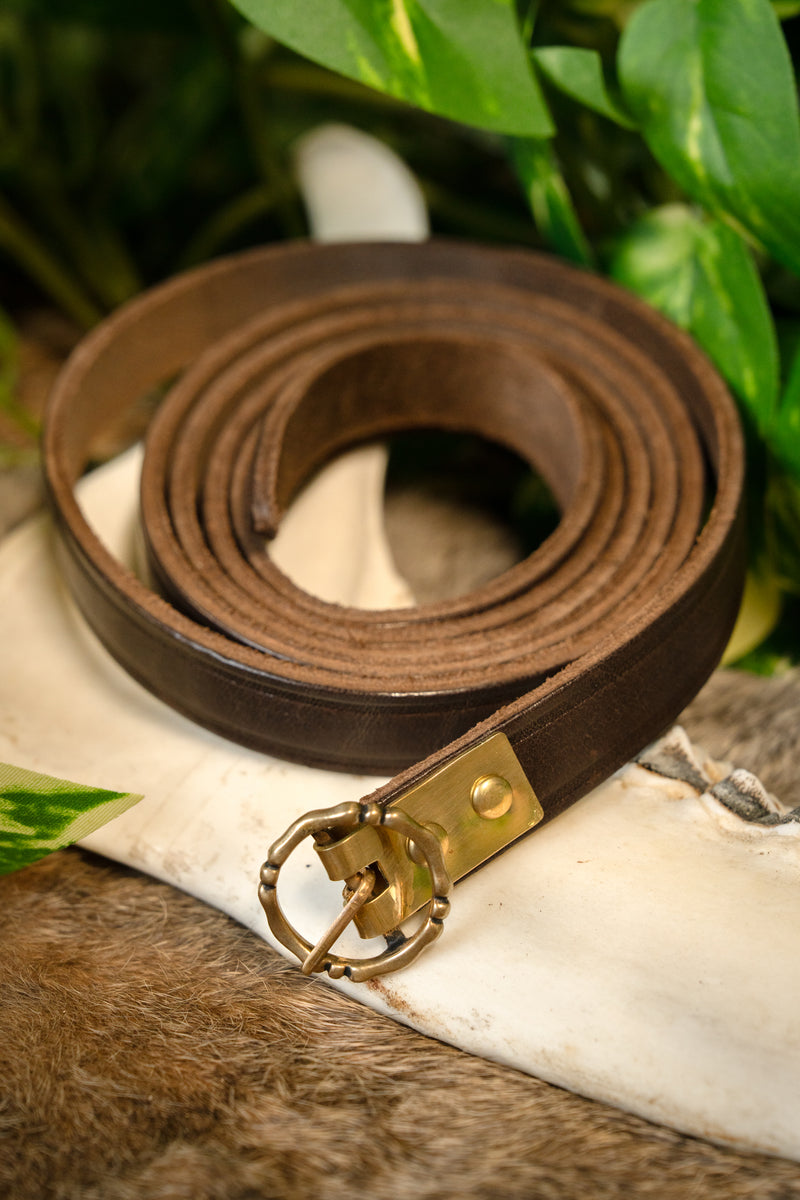 15e eeuwse riem Anjou, 150 cm, bruin