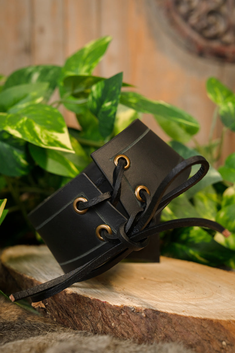 Tiara in pelle Estel, nero 