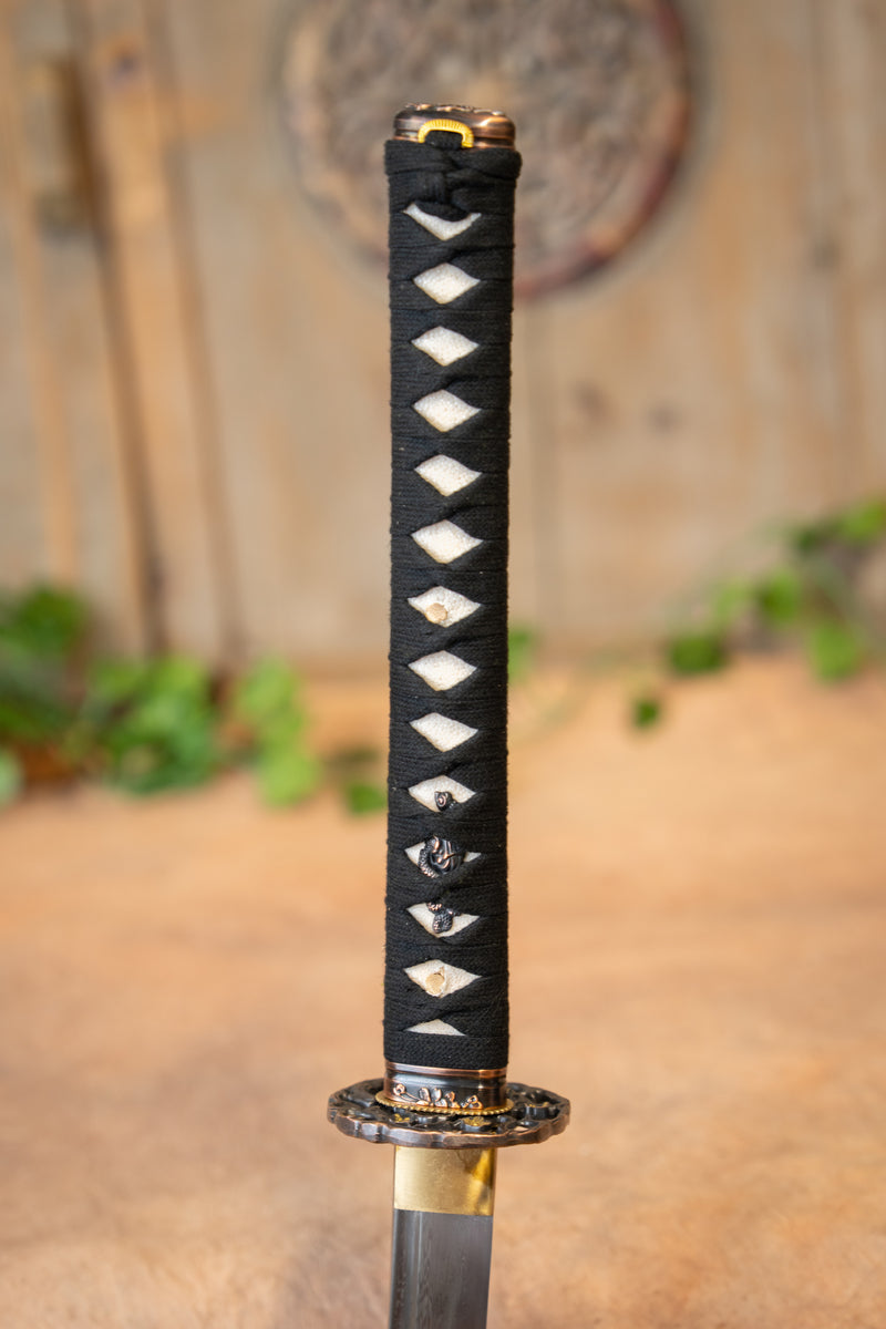 John Lee fiore d'oro katana, affilato 