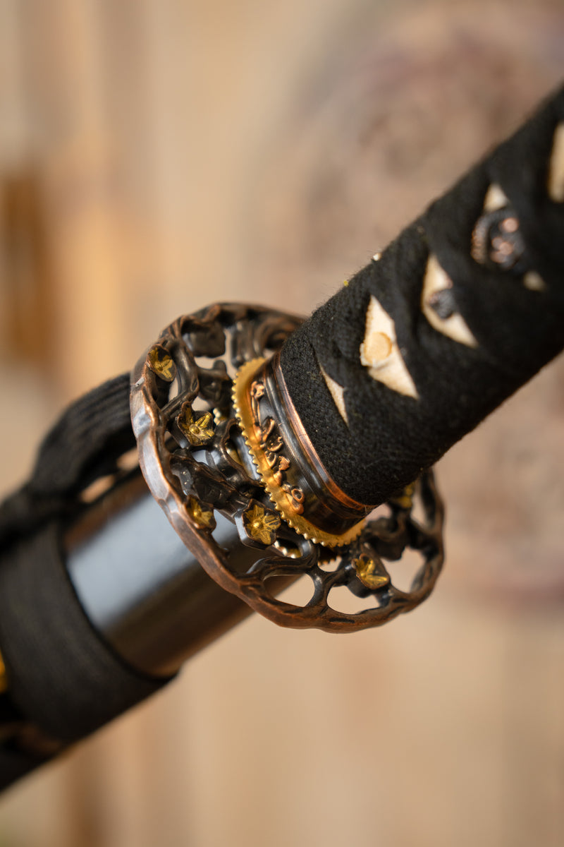 John Lee fiore d'oro katana, affilato 