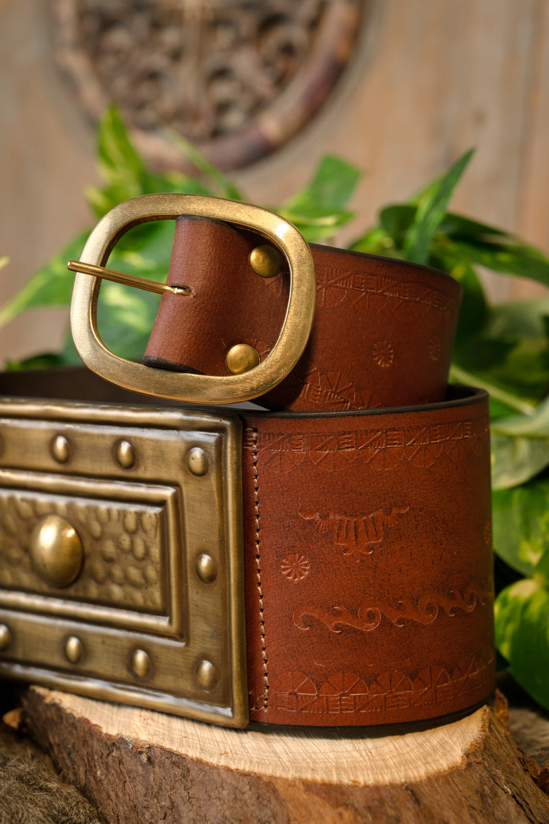 Barbarian bälte, brun 