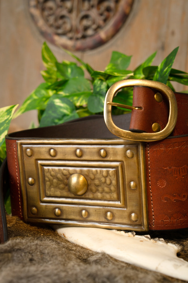 Barbarian bälte, brun 