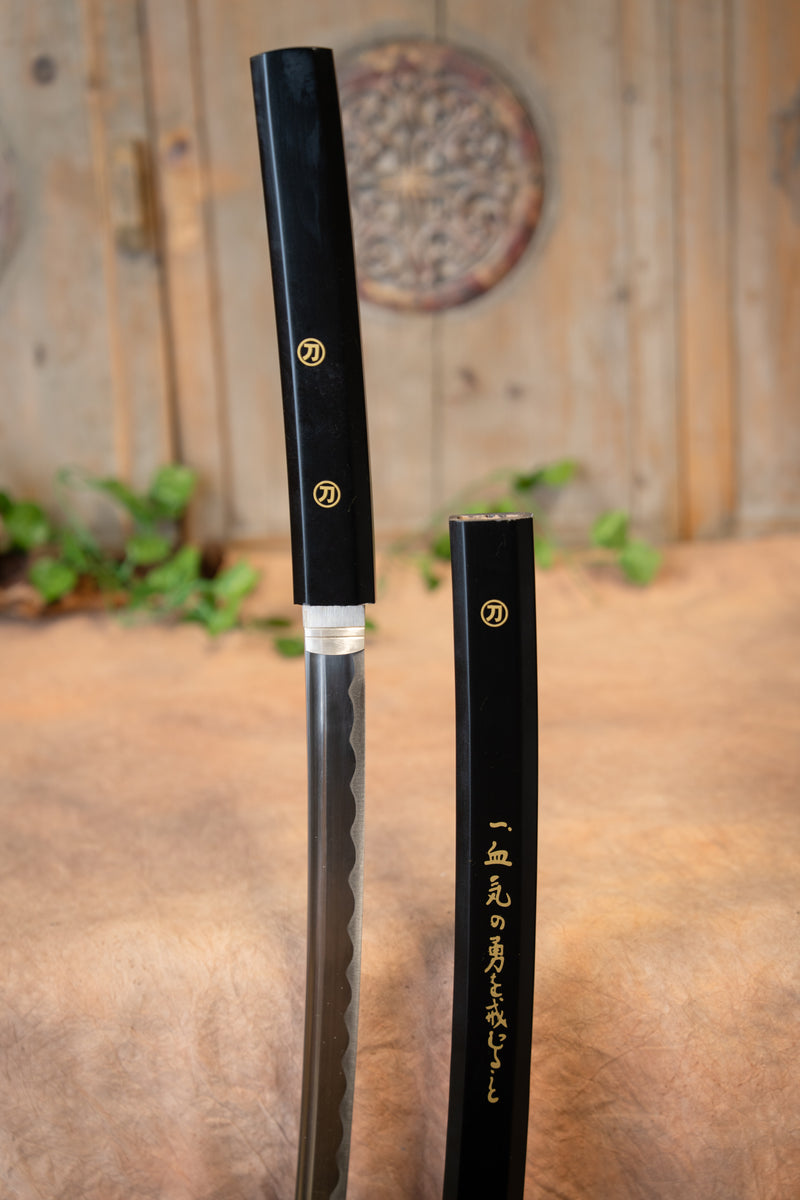 John Lee Shirasaya Katana (zwart), scherp