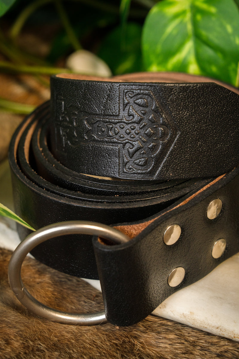 Bälte med Tors hammare, svart 
