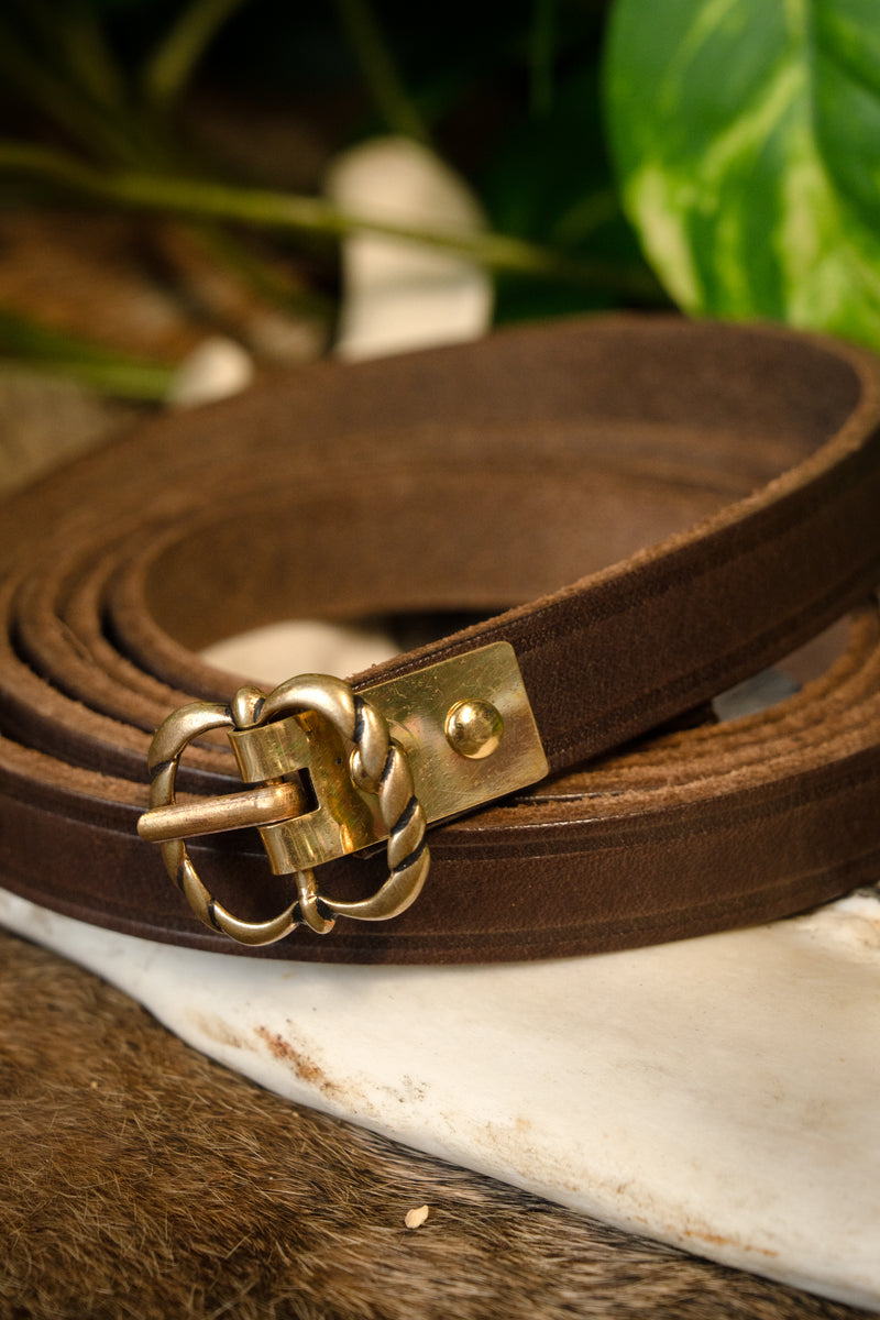 Middeleeuwse riem Neville, 150 cm, bruin