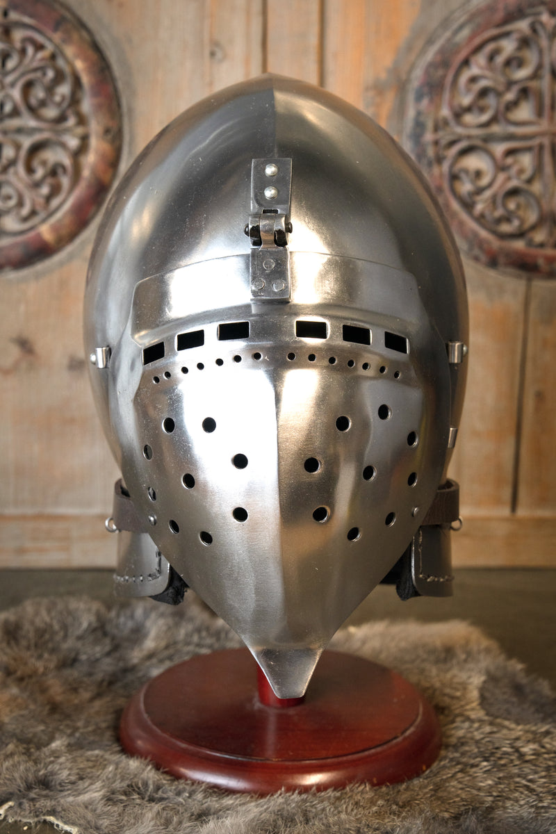 14e eeuwse klappvisier bascinet, 1.6 mm