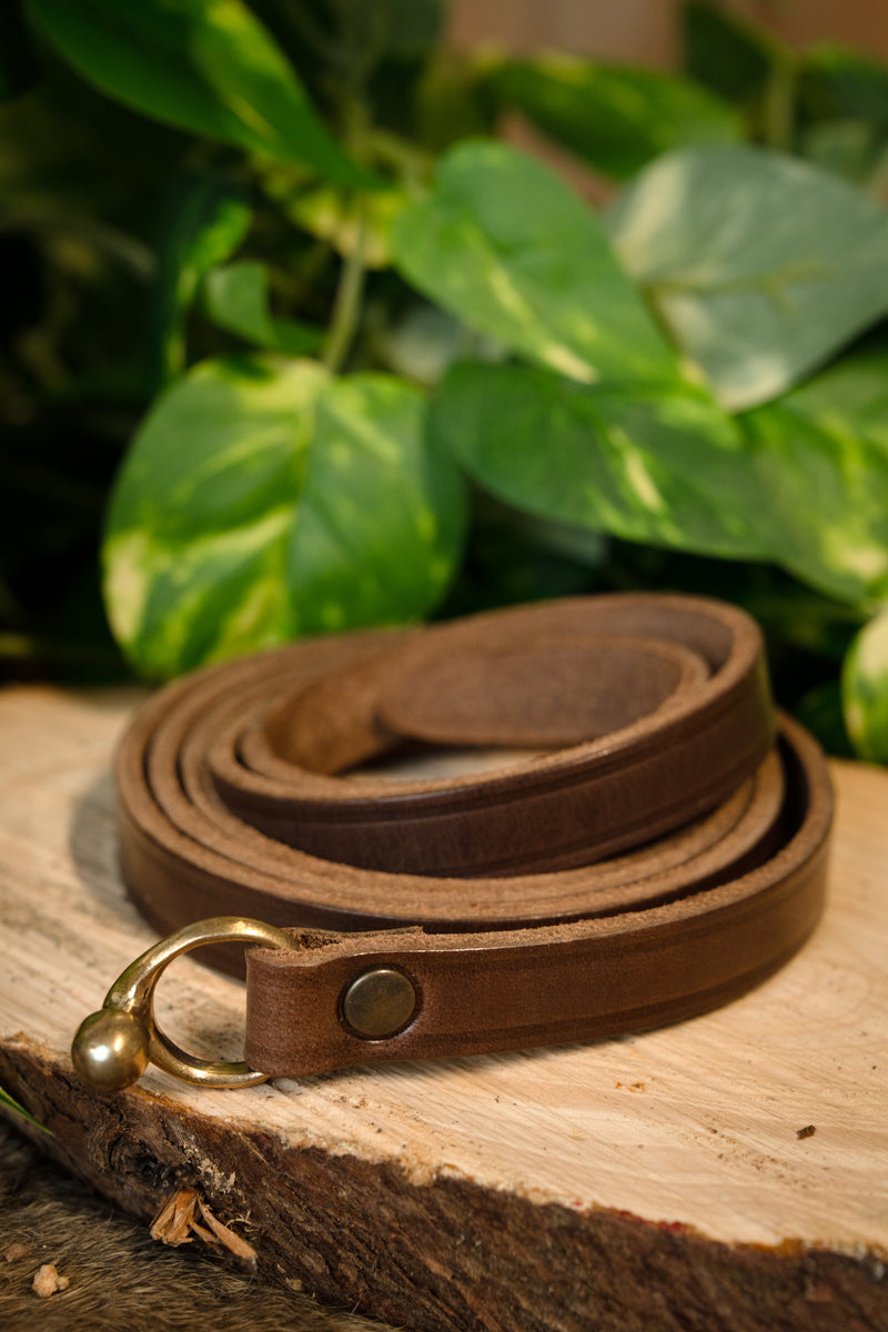 Keltische La Tèneriem met riemhaak, bruin