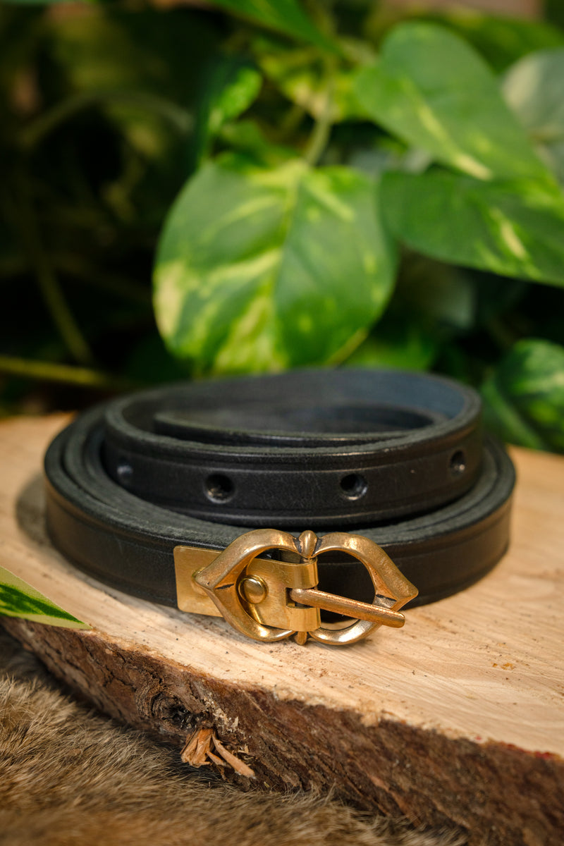 15e eeuwse riem Warwick, zwart, 151 cm