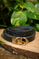 15e eeuwse riem Warwick, zwart, 151 cm