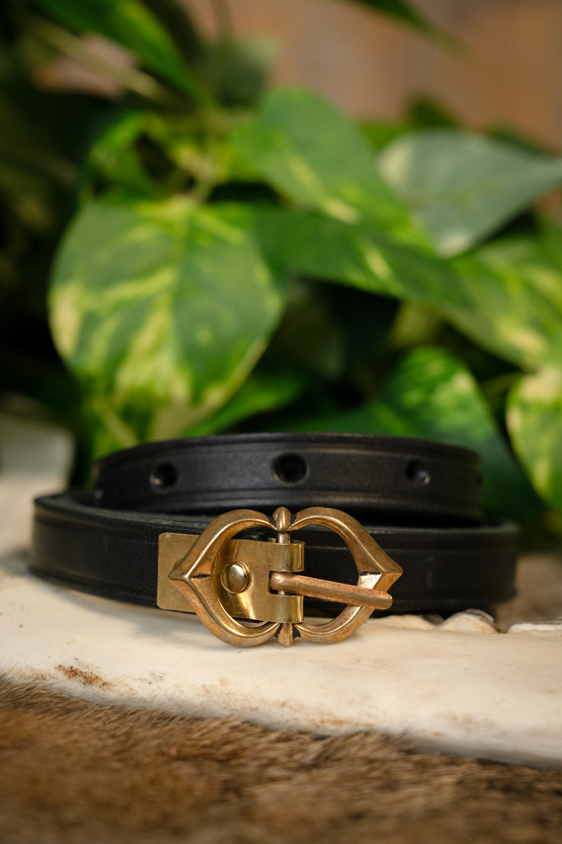 15e eeuwse riem Warwick, zwart, 151 cm