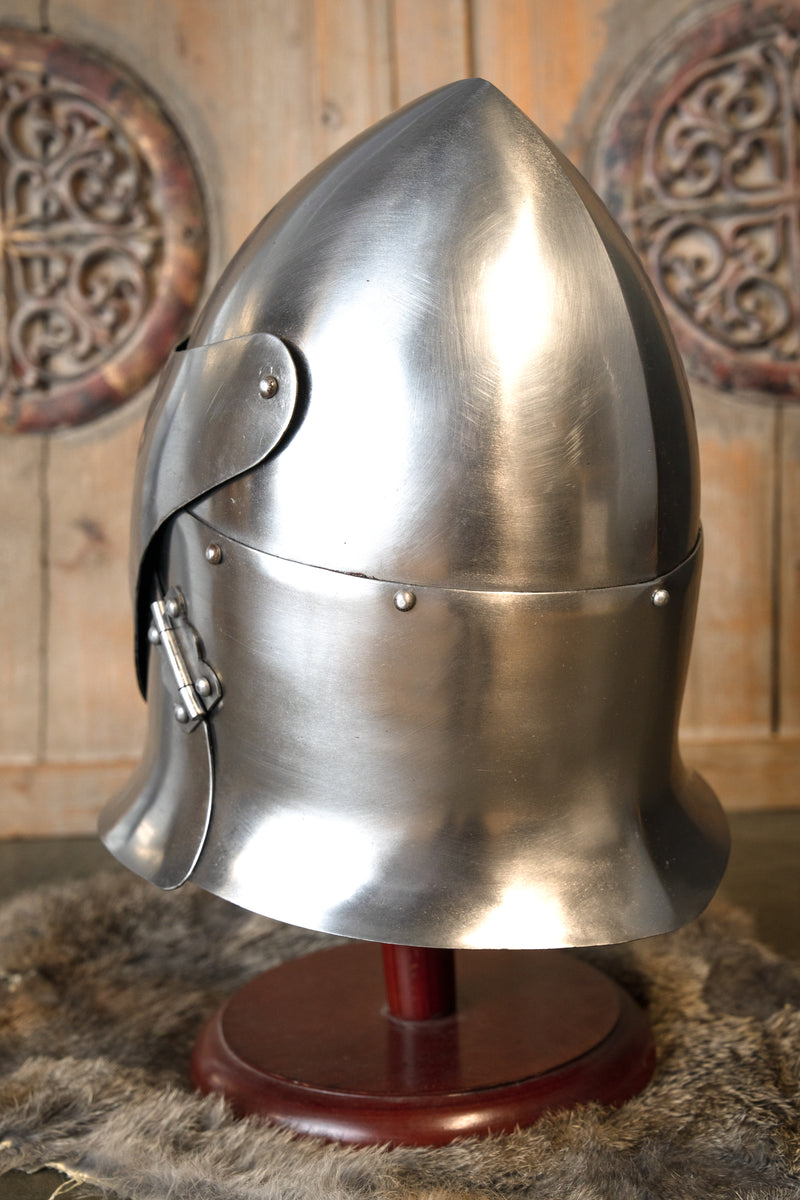 14e eeuwse grote bascinet battle-ready, 1.6 mm