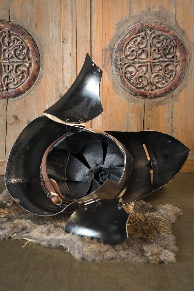 14e eeuwse grote bascinet battle-ready, 1.6 mm