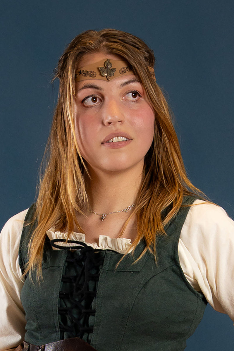 Lassel-Stirnband, Leder, braun 