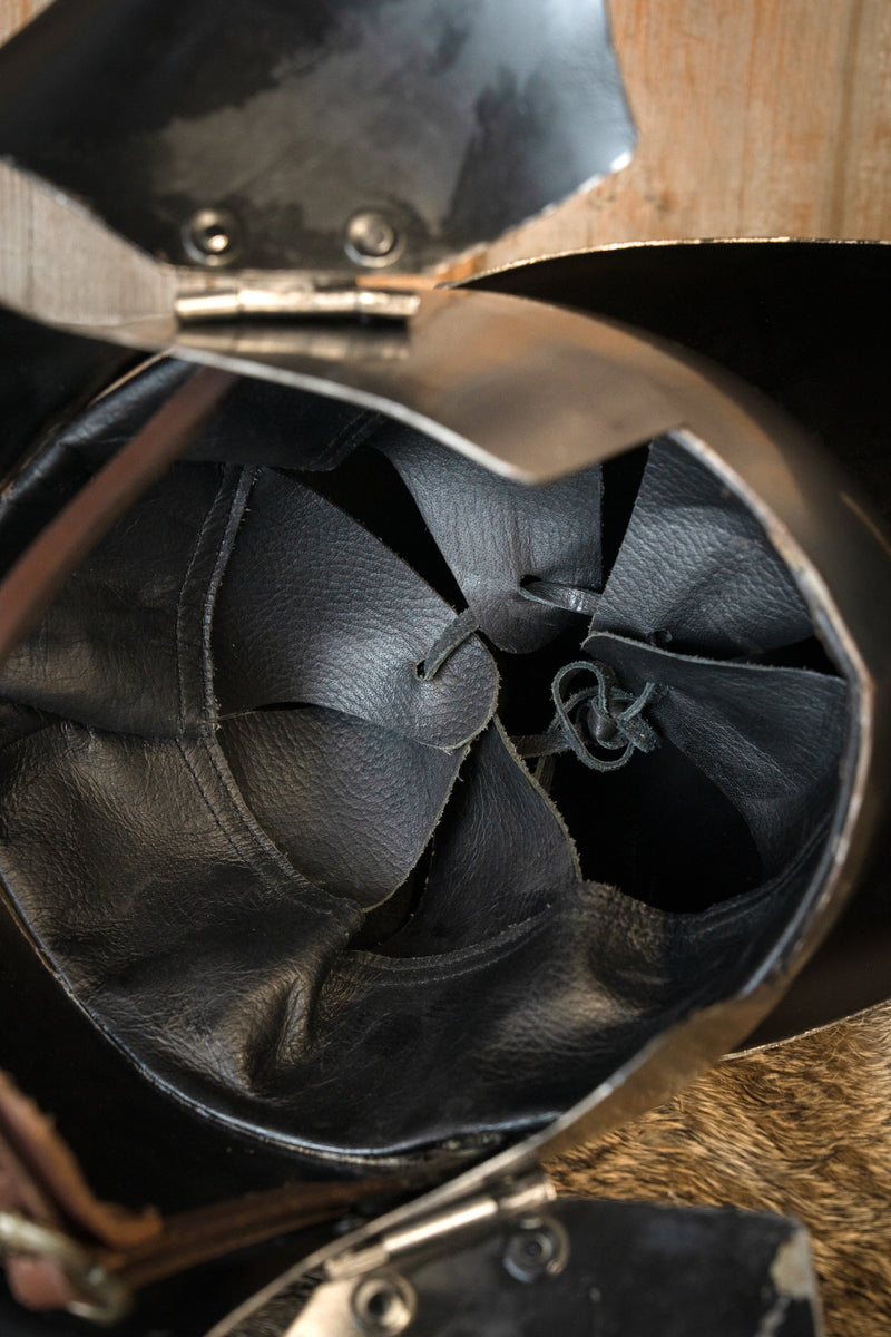 14e eeuwse grote bascinet battle-ready, 1.6 mm