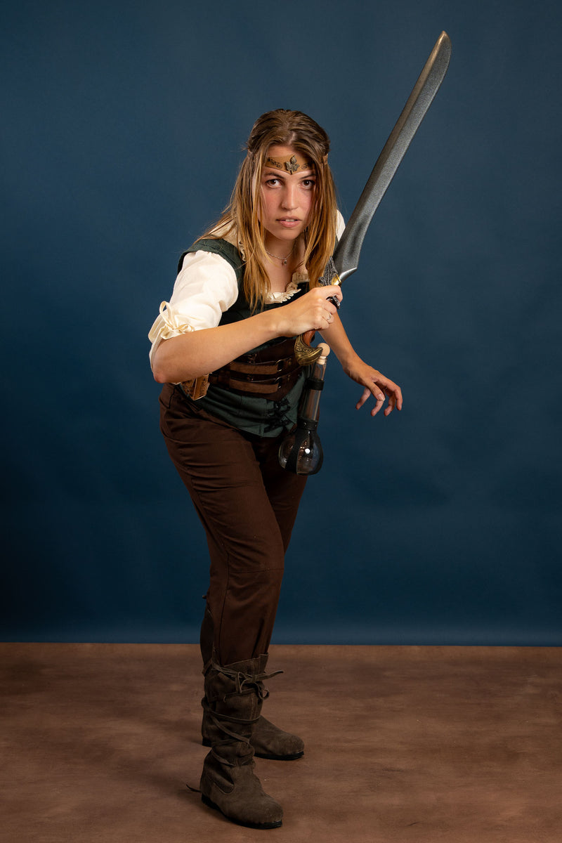 Lassel-Stirnband, Leder, braun 