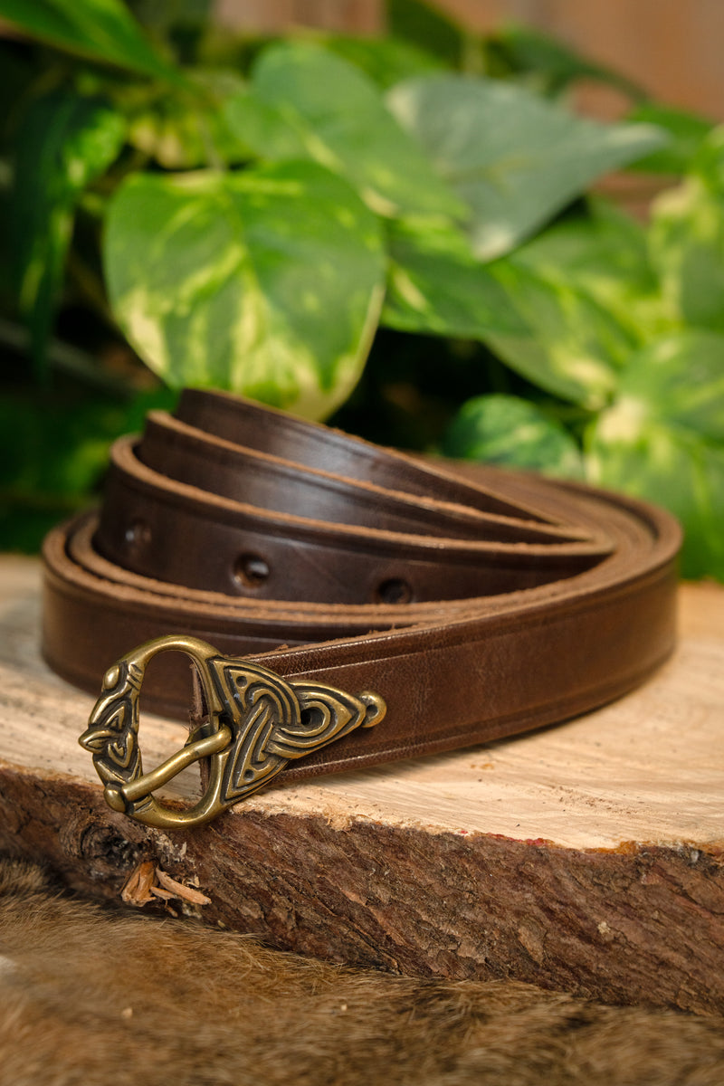 Vikingriem Borrestijl, 165 cm, bruin