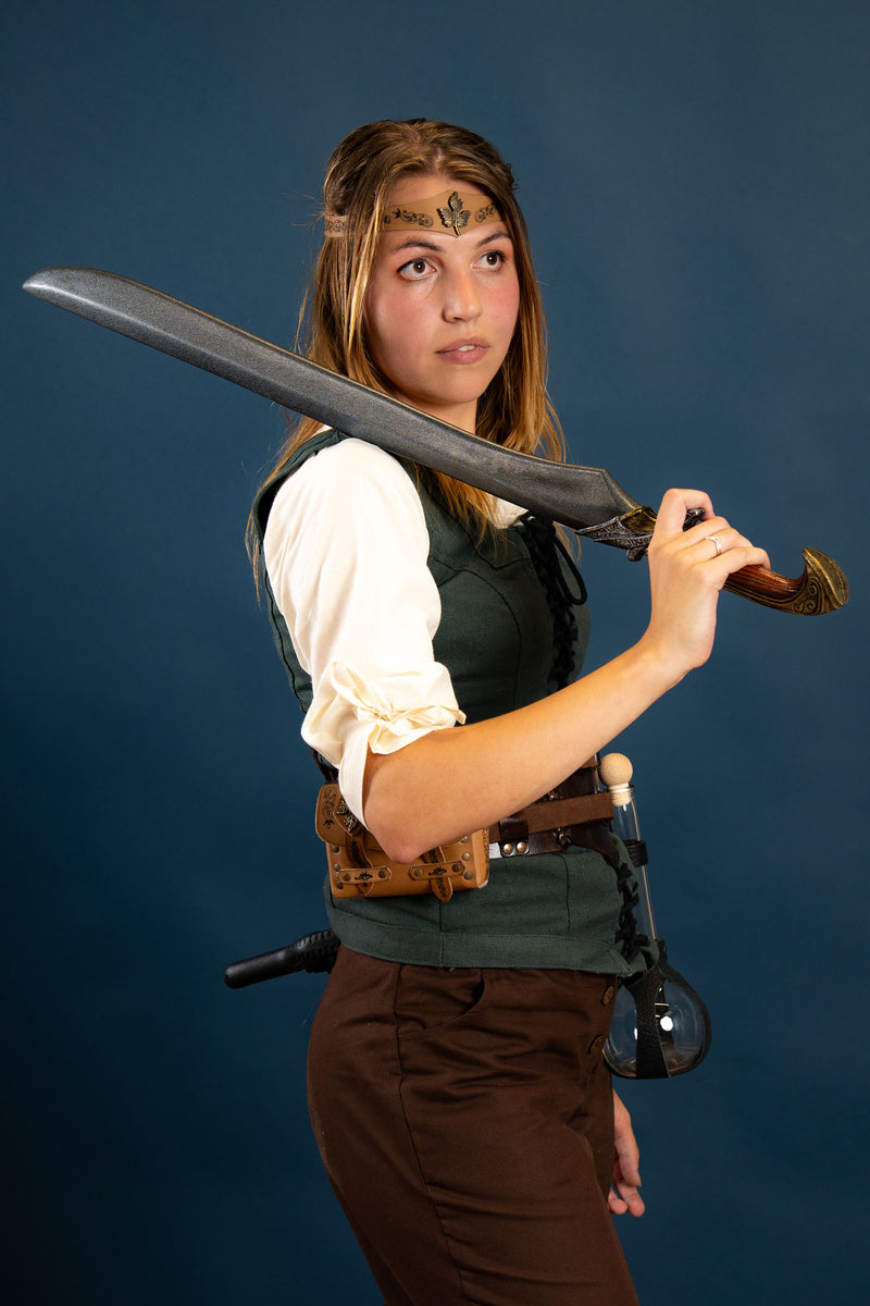 Lassel-Stirnband, Leder, braun 