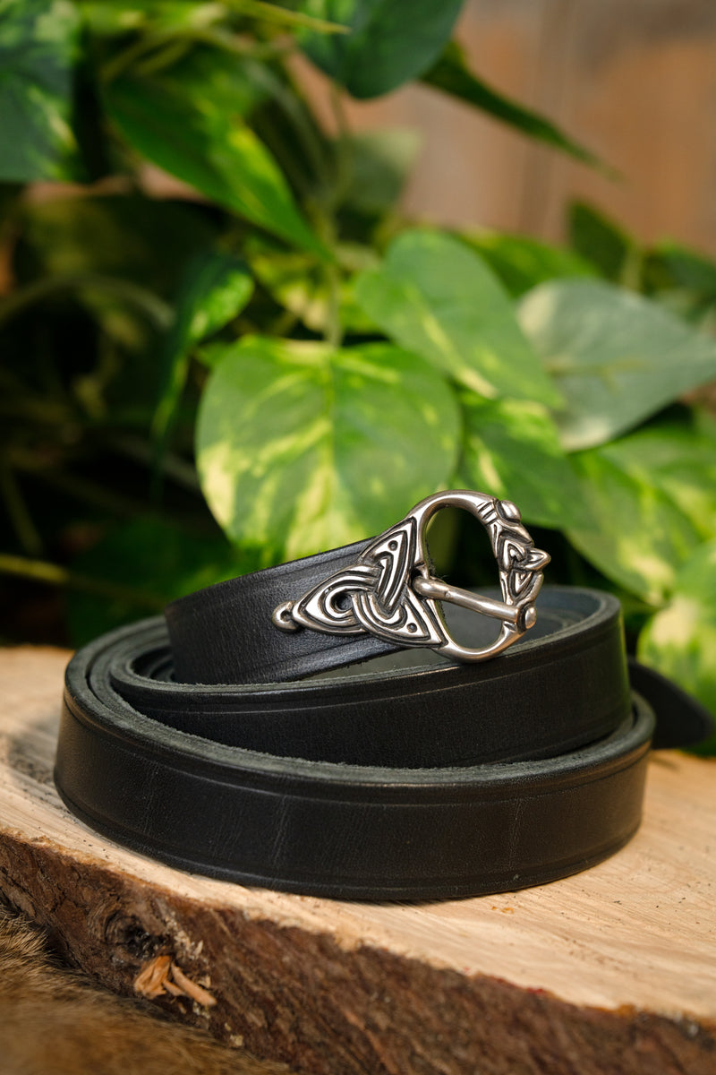 9:e århundradet Vikingabälte, försilvrad, 165 cm 