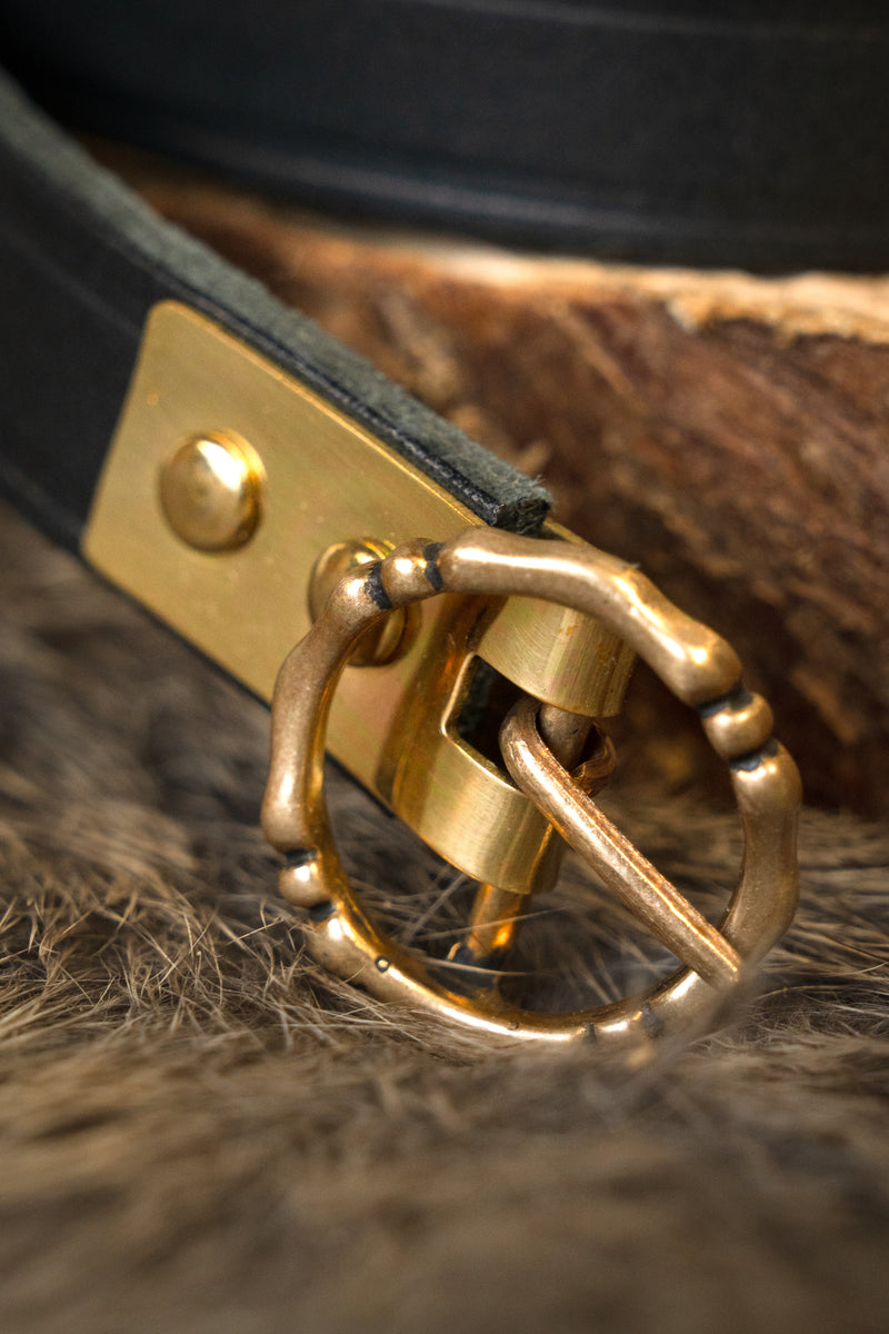 cinturón de Anjou del siglo XV, negro, 150 cm 