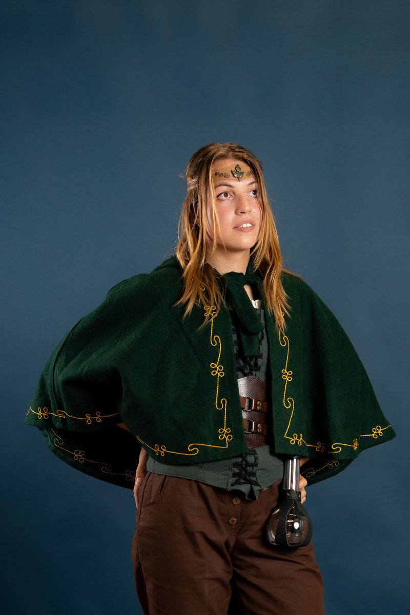 Cappuccio Runa, verde, misto lana 