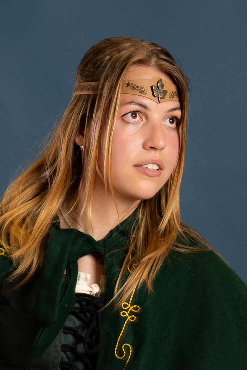 Lassel-Stirnband, Leder, braun 