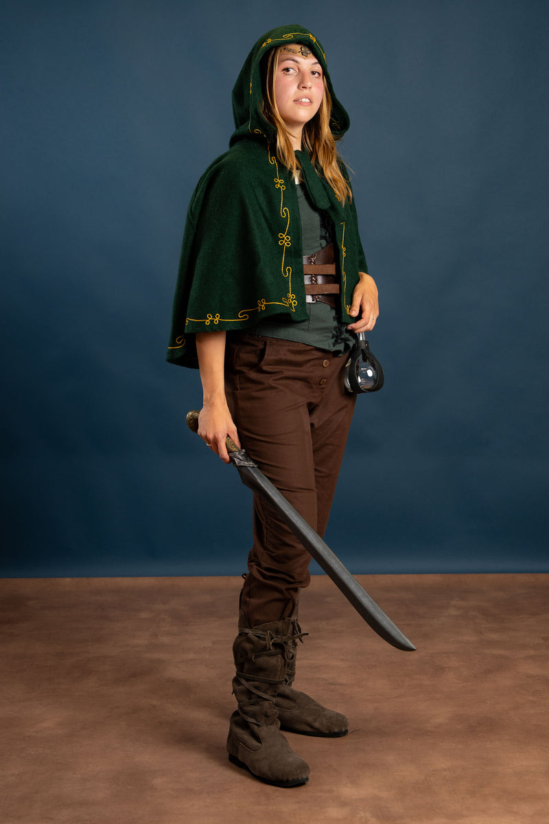 Cappuccio Runa, verde, misto lana 