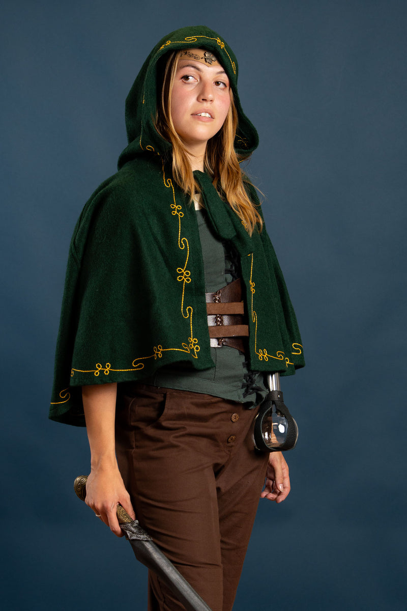 Cappuccio Runa, verde, misto lana 