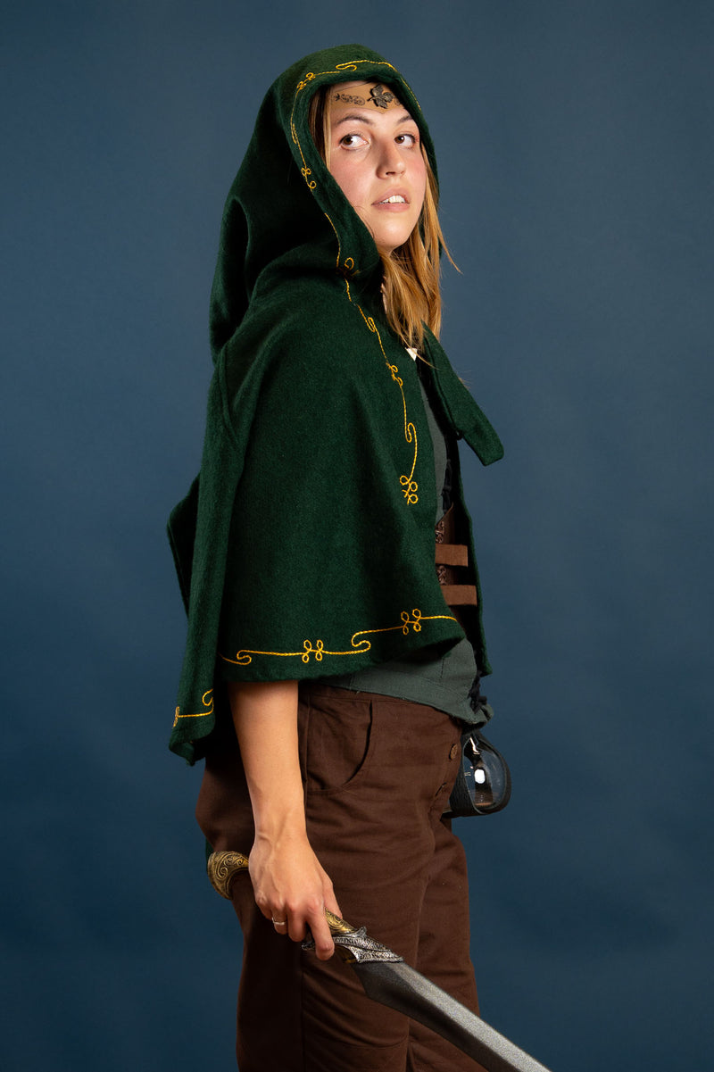 Cappuccio Runa, verde, misto lana 