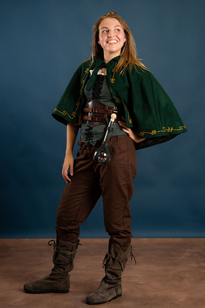 Kaproen Runa, groen, wolmix