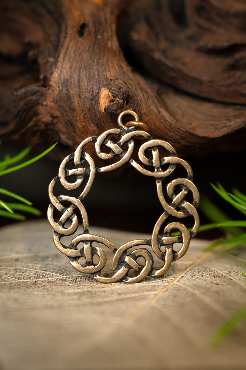 Amulet keltisk krans, bronze