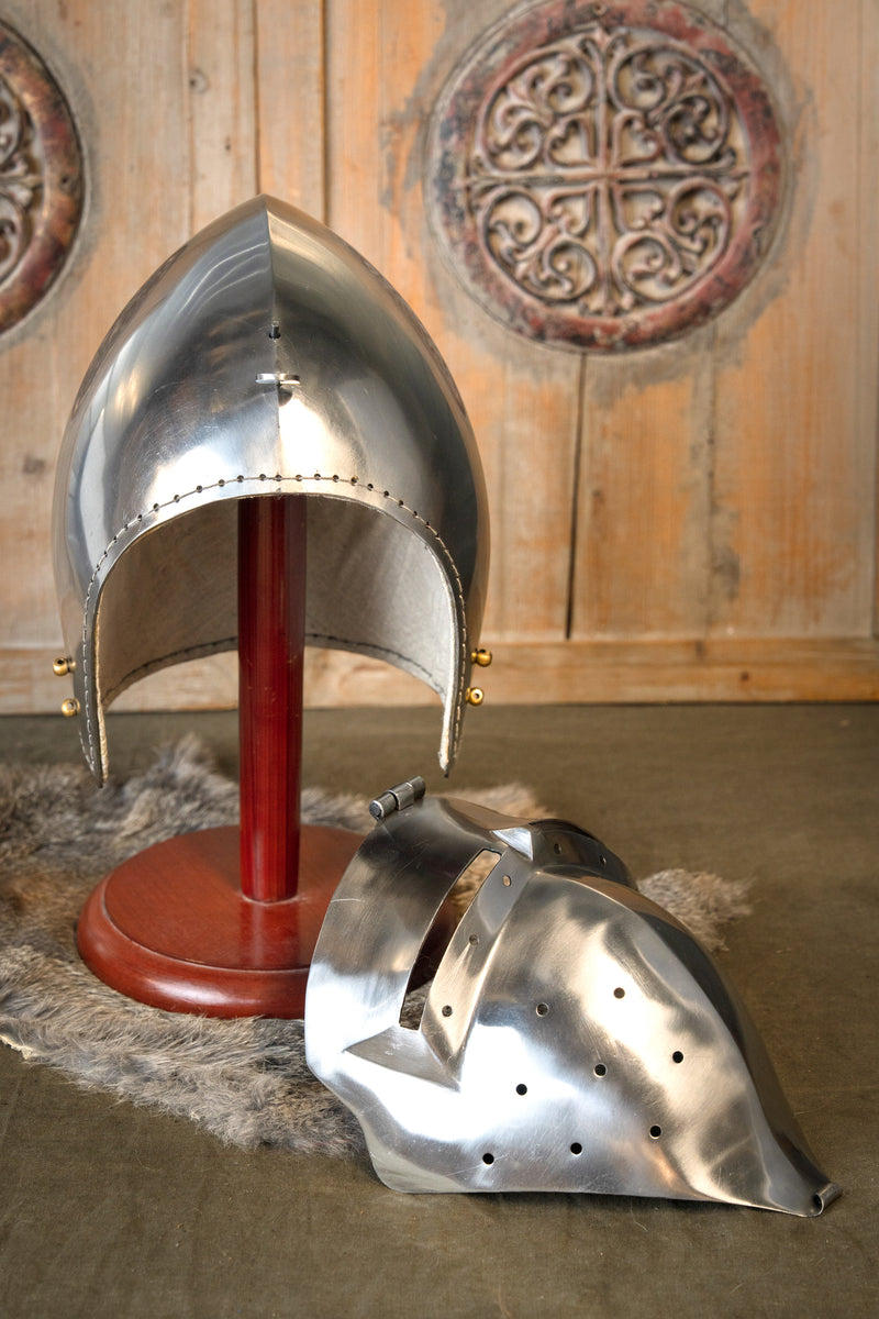 Klappvizier bascinet, 2 mm (battle-ready)