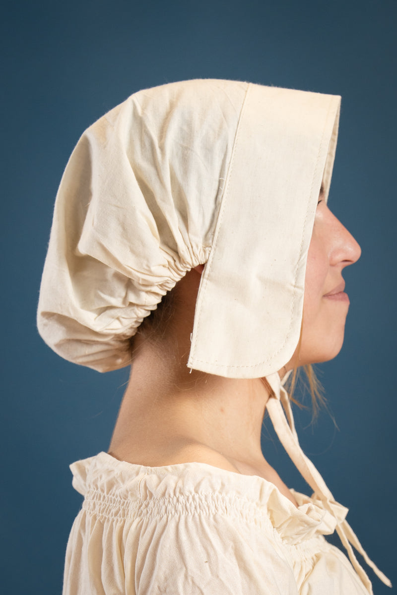 Middelalderlig kvindehætte Greta, Creme