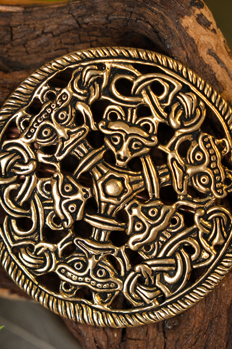 Fibule à disque de style Borre, bronze 