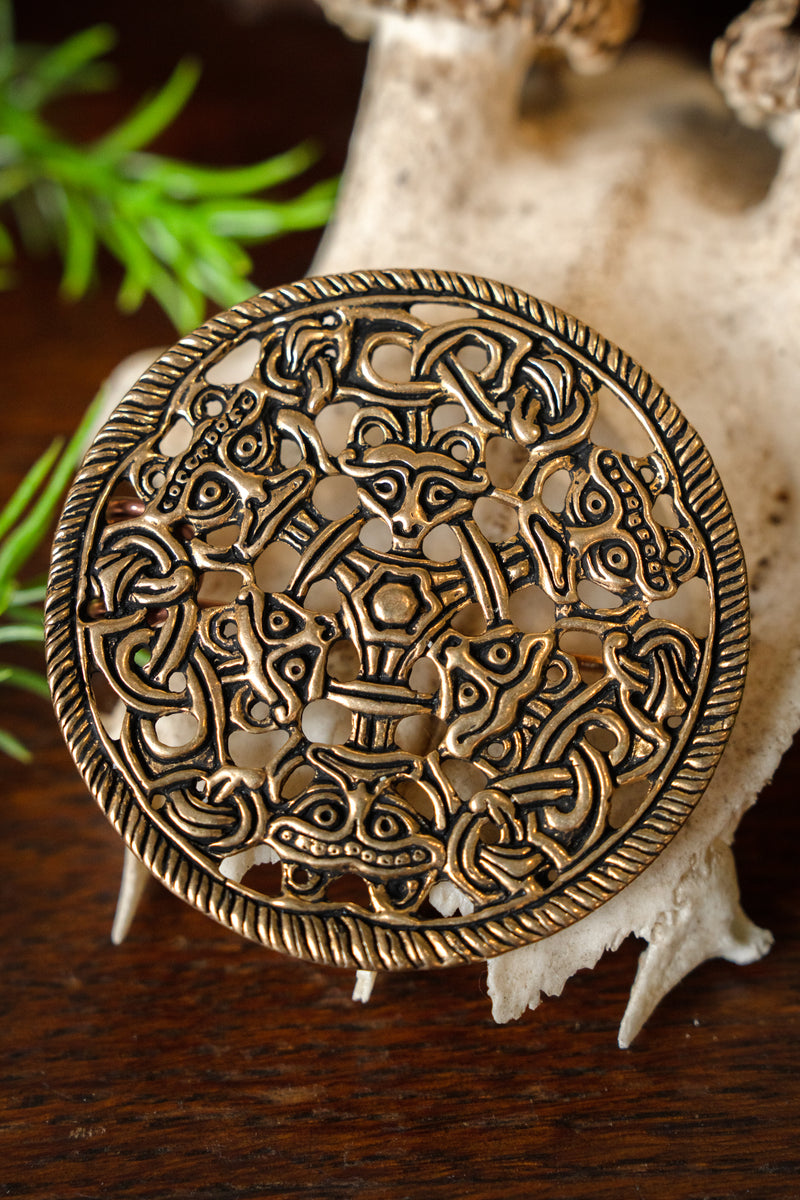 Fibule à disque de style Borre, bronze 