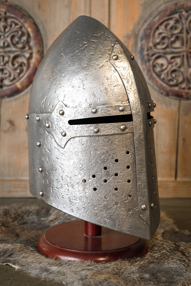 Elmo da cavaliere finitura antica, 1,6 mm 